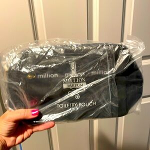 PACO Rabanne One Million Toiletry Bag Sealed Black with Gold Zipper
